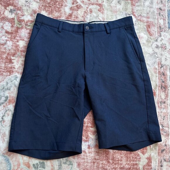 Greg Norman Navy Blue Golf Shorts Mens 32 Stretch Lightweight Comfort Travel - Picture 1 of 7